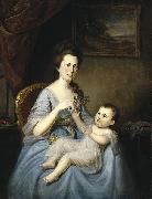 Charles Willson Peale Mrs David Forman and Child china oil painting artist